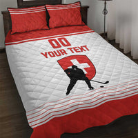 Custom Switzerland Hockey Quilt Bed Set Come On La Nati