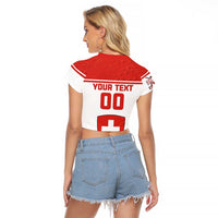 Custom Switzerland Hockey Raglan Cropped T Shirt Come On La Nati