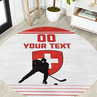 Custom Switzerland Hockey Round Carpet Come On La Nati