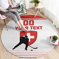 Custom Switzerland Hockey Round Carpet Come On La Nati