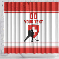 Custom Switzerland Hockey Shower Curtain Come On La Nati