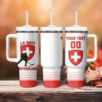 Custom Switzerland Hockey Tumbler With Handle Come On La Nati