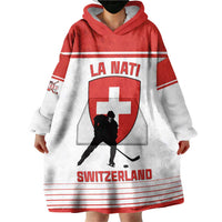 Custom Switzerland Hockey Wearable Blanket Hoodie Come On La Nati