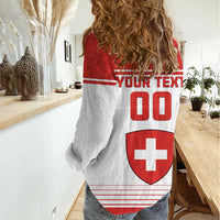 Custom Switzerland Hockey Women Casual Shirt Come On La Nati