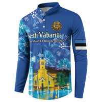 Personalized Estonian Restoration of Independence Button Sweatshirt Freedom Square Tallinn Capital