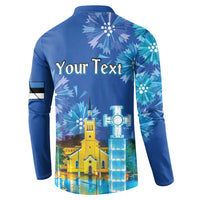 Personalized Estonian Restoration of Independence Button Sweatshirt Freedom Square Tallinn Capital