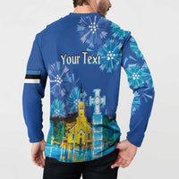 Personalized Estonian Restoration of Independence Button Sweatshirt Freedom Square Tallinn Capital