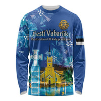 Personalized Estonian Restoration of Independence Long Sleeve Shirt Freedom Square Tallinn Capital