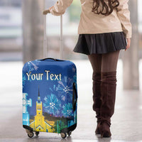 Personalized Estonian Restoration of Independence Luggage Cover Freedom Square Tallinn Capital