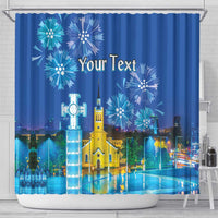 Personalized Estonian Restoration of Independence Shower Curtain Freedom Square Tallinn Capital