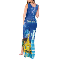 Personalized Estonian Restoration of Independence Tank Maxi Dress Freedom Square Tallinn Capital