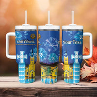 Personalized Estonian Restoration of Independence Tumbler With Handle Freedom Square Tallinn Capital