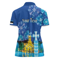 Personalized Estonian Restoration of Independence Women Polo Shirt Freedom Square Tallinn Capital