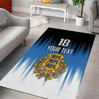Custom Estonia Football Area Rug Come On Kalevipojad