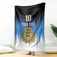 Custom Estonia Football Blanket Come On Kalevipojad