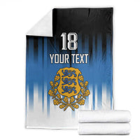 Custom Estonia Football Blanket Come On Kalevipojad