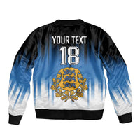 Custom Estonia Football Bomber Jacket Come On Kalevipojad