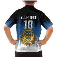 Custom Estonia Football Family Matching Mermaid Dress and Hawaiian Shirt Come On Kalevipojad