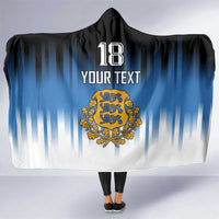 Custom Estonia Football Hooded Blanket Come On Kalevipojad