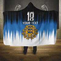 Custom Estonia Football Hooded Blanket Come On Kalevipojad