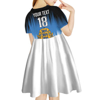 Custom Estonia Football Kid Short Sleeve Dress Come On Kalevipojad