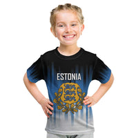 Custom Estonia Football Kid T Shirt Come On Kalevipojad
