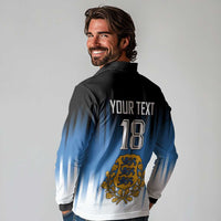 Custom Estonia Football Long Sleeve Polo Shirt Come On Kalevipojad