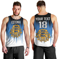 Custom Estonia Football Men Tank Top Come On Kalevipojad