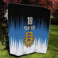 Custom Estonia Football Quilt Come On Kalevipojad
