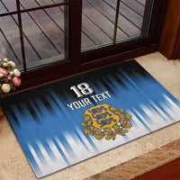 Custom Estonia Football Rubber Doormat Come On Kalevipojad