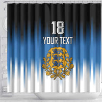 Custom Estonia Football Shower Curtain Come On Kalevipojad
