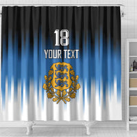 Custom Estonia Football Shower Curtain Come On Kalevipojad