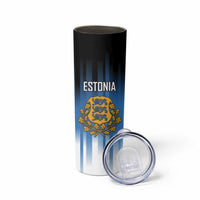 Custom Estonia Football Skinny Tumbler Come On Kalevipojad