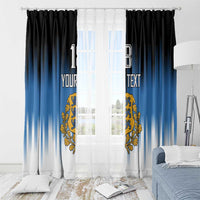 Custom Estonia Football Window Curtain Come On Kalevipojad