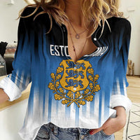 Custom Estonia Football Women Casual Shirt Come On Kalevipojad