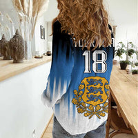 Custom Estonia Football Women Casual Shirt Come On Kalevipojad