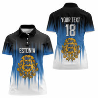 Custom Estonia Football Women Polo Shirt Come On Kalevipojad