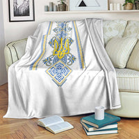 Vyshyvanka Day Blanket Ukrainian Folk Traditions Pattern White Version