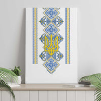 Vyshyvanka Day Canvas Wall Art Ukrainian Folk Traditions Pattern White Version