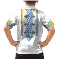 Vyshyvanka Day Family Matching Mermaid Dress and Hawaiian Shirt Ukrainian Folk Traditions Pattern White Version