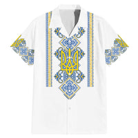 Vyshyvanka Day Family Matching Mermaid Dress and Hawaiian Shirt Ukrainian Folk Traditions Pattern White Version