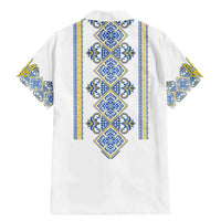 Vyshyvanka Day Family Matching Mermaid Dress and Hawaiian Shirt Ukrainian Folk Traditions Pattern White Version