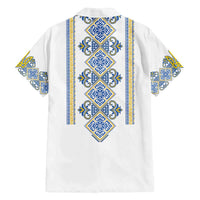 Vyshyvanka Day Family Matching Summer Maxi Dress and Hawaiian Shirt Ukrainian Folk Traditions Pattern White Version