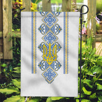 Vyshyvanka Day Garden Flag Ukrainian Folk Traditions Pattern White Version