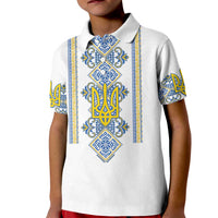 Vyshyvanka Day Kid Polo Shirt Ukrainian Folk Traditions Pattern White Version