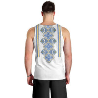 Vyshyvanka Day Men Tank Top Ukrainian Folk Traditions Pattern White Version