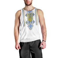 Vyshyvanka Day Men Tank Top Ukrainian Folk Traditions Pattern White Version