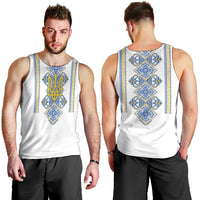 Vyshyvanka Day Men Tank Top Ukrainian Folk Traditions Pattern White Version