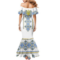 Vyshyvanka Day Mermaid Dress Ukrainian Folk Traditions Pattern White Version