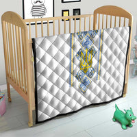 Vyshyvanka Day Quilt Ukrainian Folk Traditions Pattern White Version